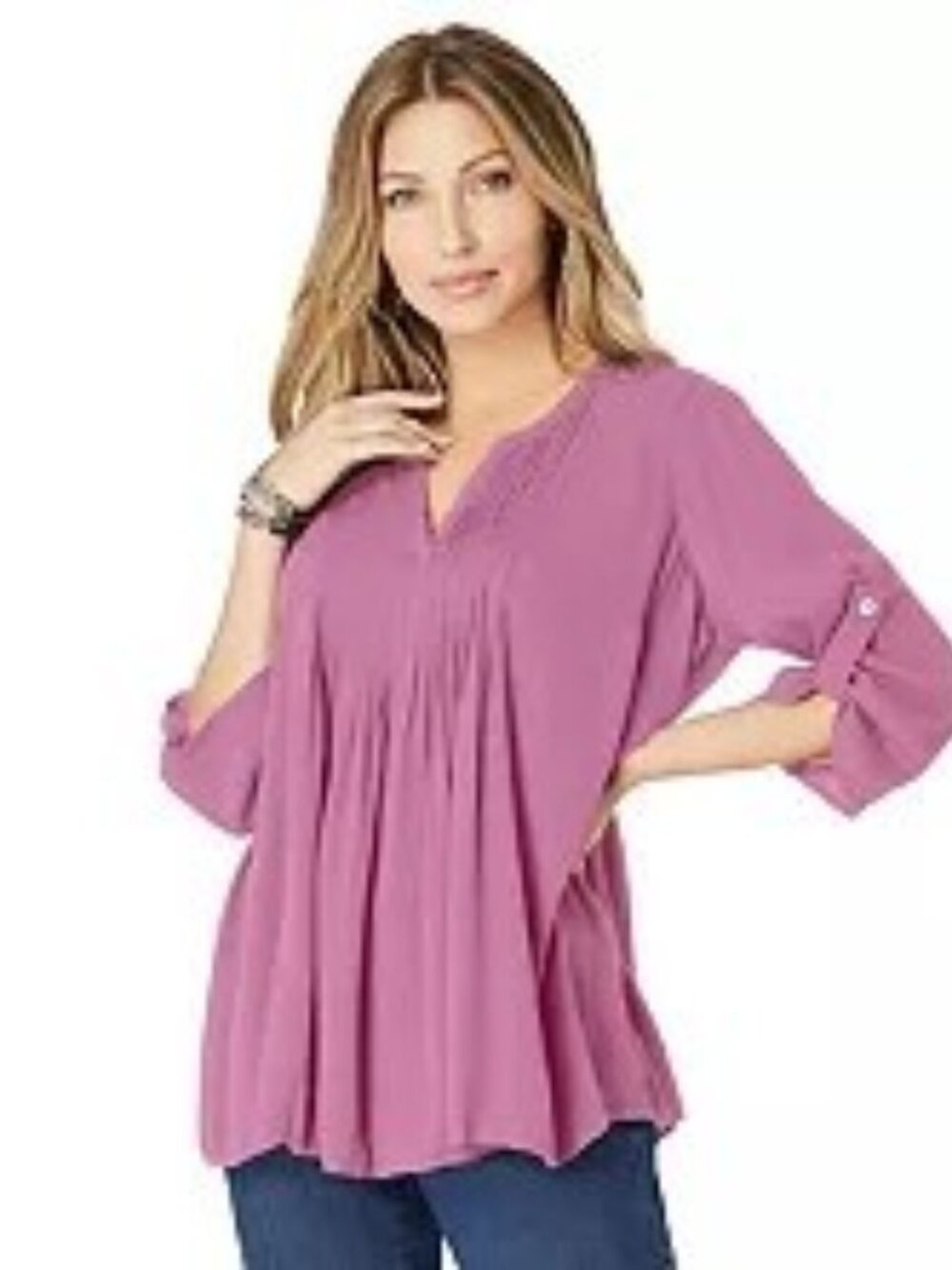 Plus Size Crinkle Cut Big Shirt  - Size 30W